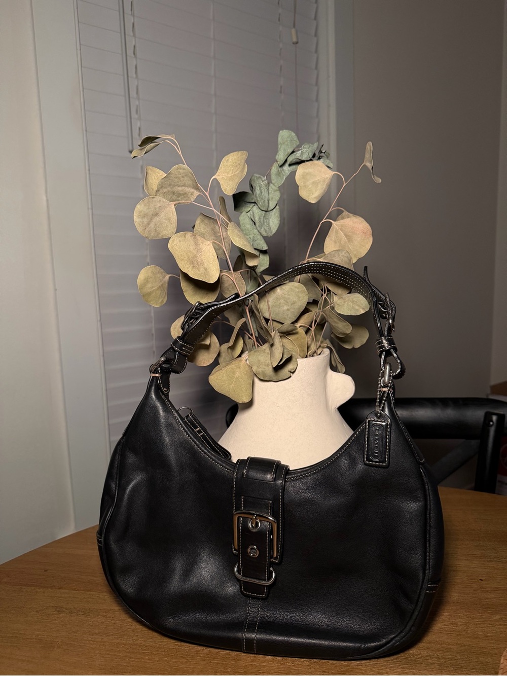 Vintage Coach Hamptons Buckle Hobo Shoulder Bag